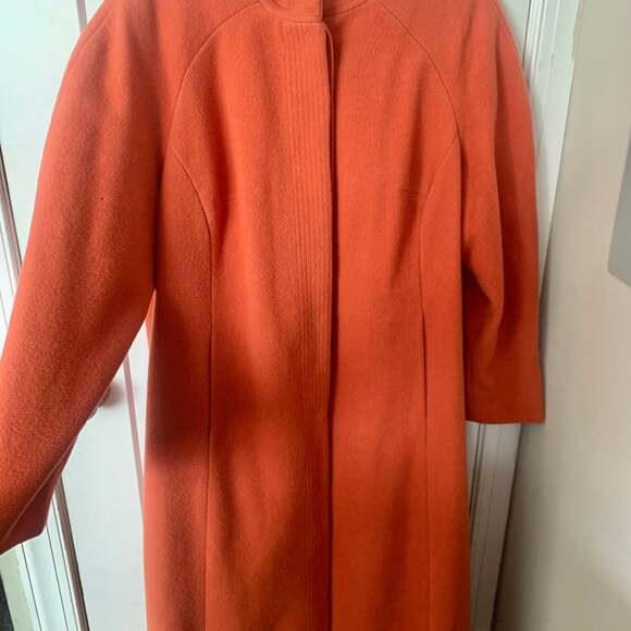 Vintage-Jessica‎ London Orange Wool Blend Car Coat Women’s 16W Plus - Picture 2 of 11